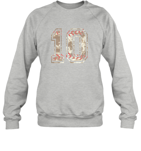 jeob baseball jersey number 10 vintage distressed sweatshirt 35 front sport grey