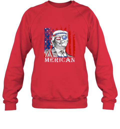 ijmn merica donald trump 4th of july american flag shirts sweatshirt 35 front red