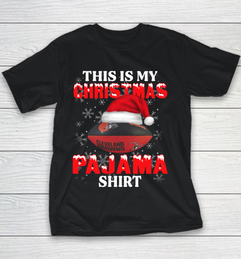 Cleveland Browns This Is My Christmas Pajama Shirt NFL Youth T-Shirt