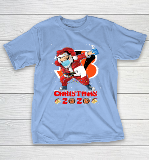 Cincinnati Bengals Funny Santa Claus Dabbing Christmas 2020 NFL T-Shirt 10