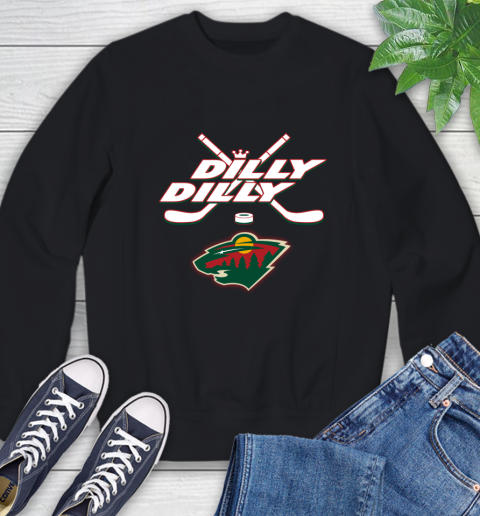 NHL Minnesota Wild Dilly Dilly Hockey Sports Sweatshirt 2