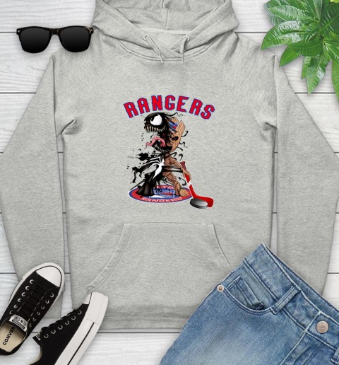 NHL New York Rangers Hockey Venom Groot Guardians Of The Galaxy Youth Hoodie