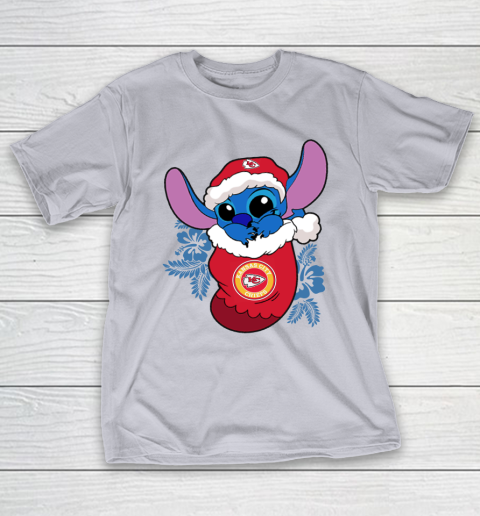 Kansas City Chiefs Christmas Stitch In The Sock Funny Disney NFL T-Shirt 7