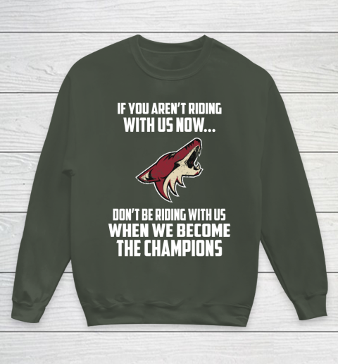 NHL Arizona Coyotes Hockey We Become The Champions Youth Sweatshirt 8