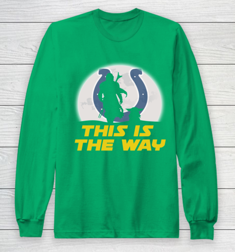 Indianapolis Colts NFL Football Star Wars Yoda And Mandalorian This Is The Way Long Sleeve T-Shirt 4
