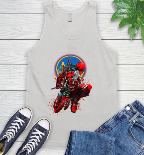 NBA Deadpool Marvel Comics Sports Basketball Golden State Warriors Tank Top