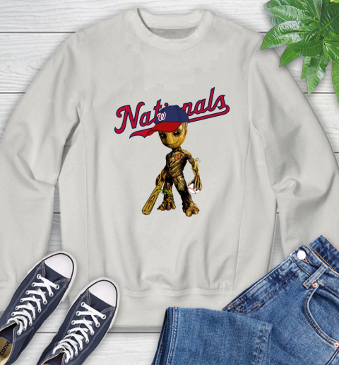 MLB Washington Nationals Groot Guardians Of The Galaxy Baseball Sweatshirt 12