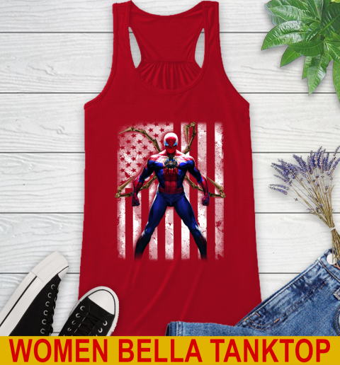 MLB Baseball New York Mets Spider Man Avengers Marvel American Flag Shirt Racerback Tank 4