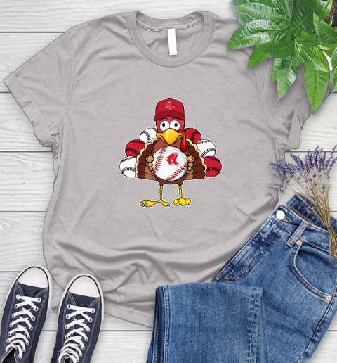 Boston Red Sox Turkey thanksgiving Women's T-Shirt 10
