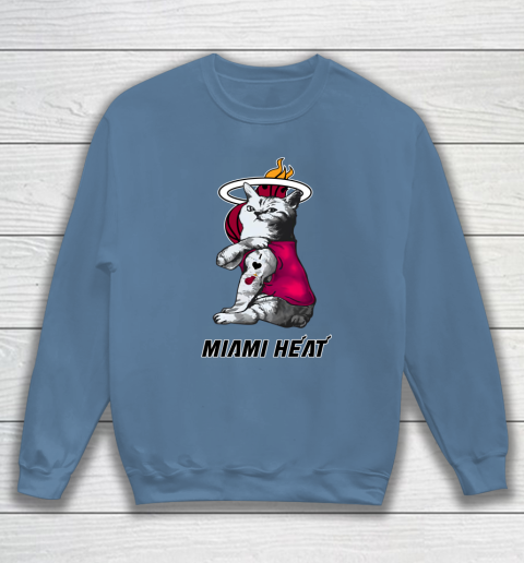NBA Basketball My Cat Loves Miami Heat Sweatshirt 6
