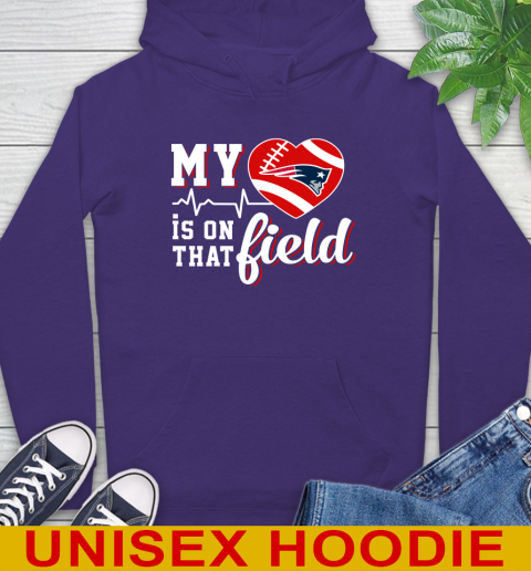 NFL My Heart Is On That Field Football Sports New England Patriots Hoodie 5