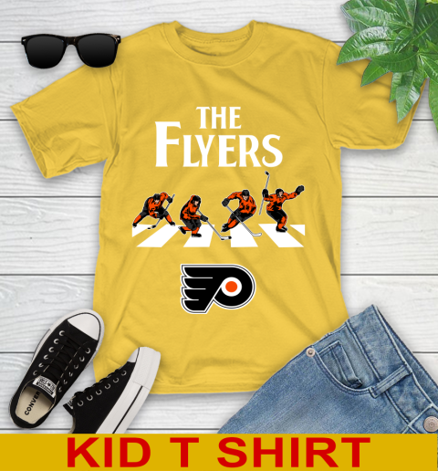 NHL Hockey Philadelphia Flyers The Beatles Rock Band Shirt Youth T-Shirt 9