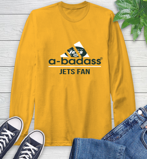 New York Jets NFL Football A Badass Adidas Adoring Fan Sports Long Sleeve T-Shirt 2