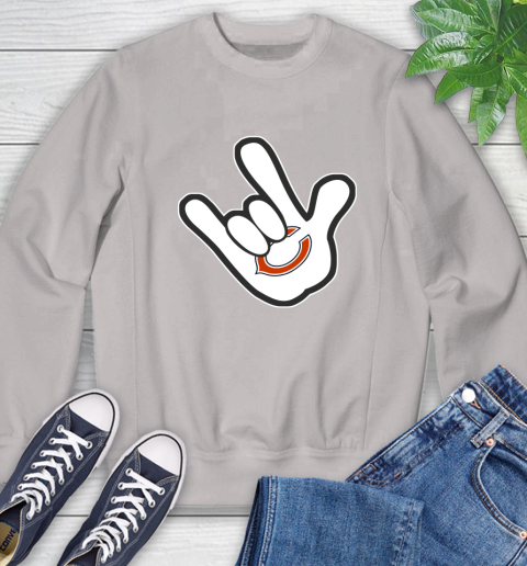 Chicago Bears NFL Football Mickey Rock Hand Disney Sweatshirt 12