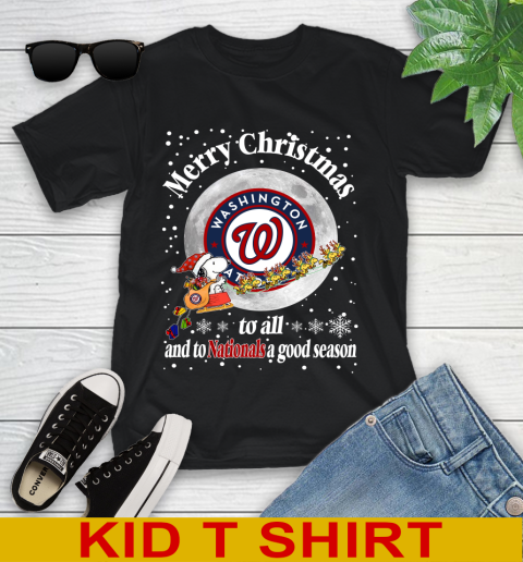 Washington Nationals Merry Christmas To All And To Nationals A Good Season MLB Baseball Sports Youth T-Shirt