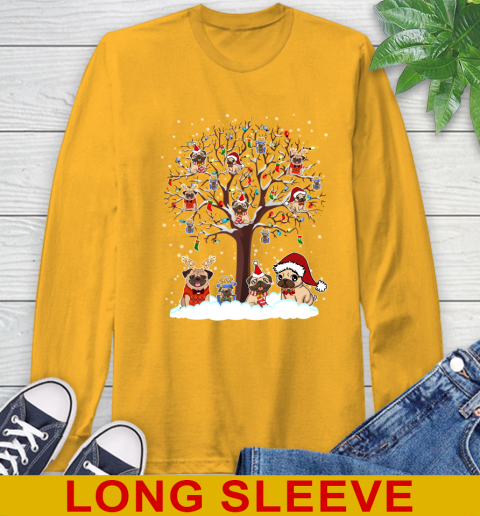 Pug dog pet lover light christmas tree shirt 56