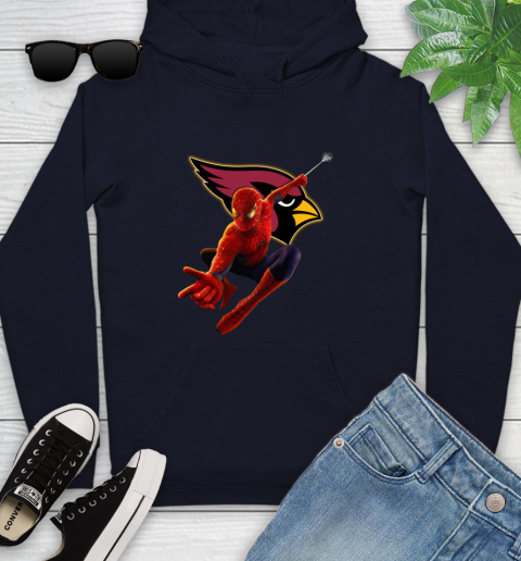 NFL Spider Man Avengers Endgame Football Arizona Cardinals Youth Hoodie 4