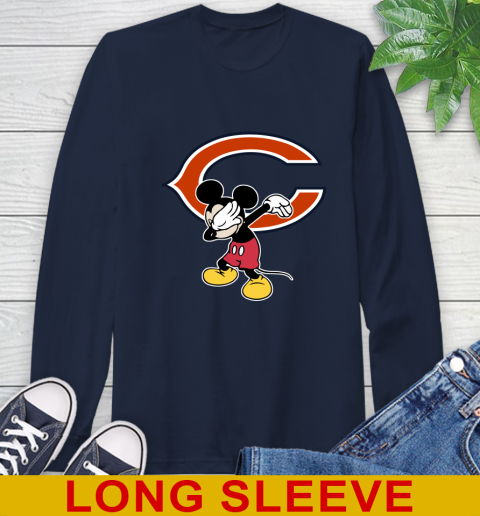 Chicago Bears NFL Football Dabbing Mickey Disney Sports Long Sleeve T-Shirt 4