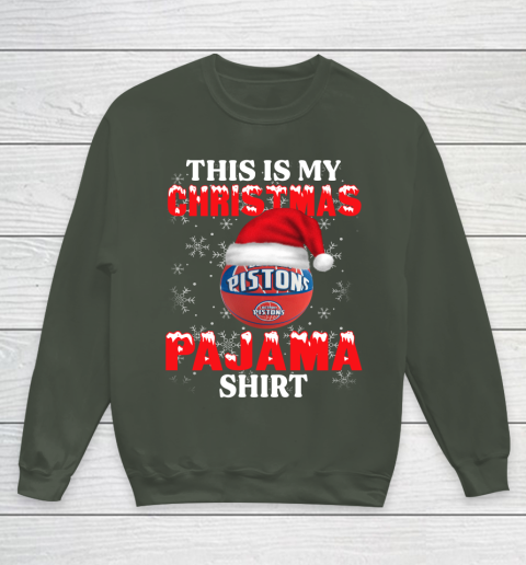 Detroit Pistons This Is My Christmas Pajama Shirt NBA Youth Sweatshirt 8
