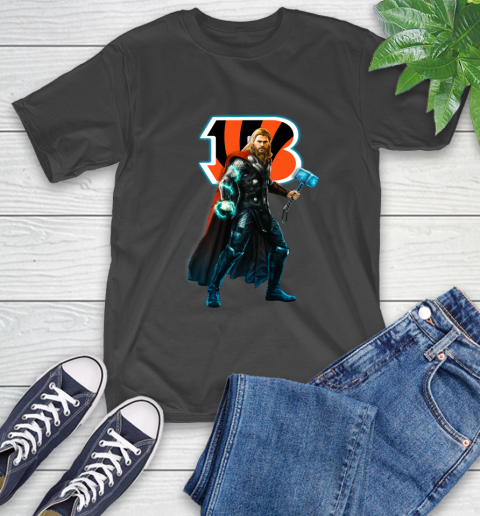 NFL Thor Avengers Endgame Football Cincinnati Bengals T-Shirt 2