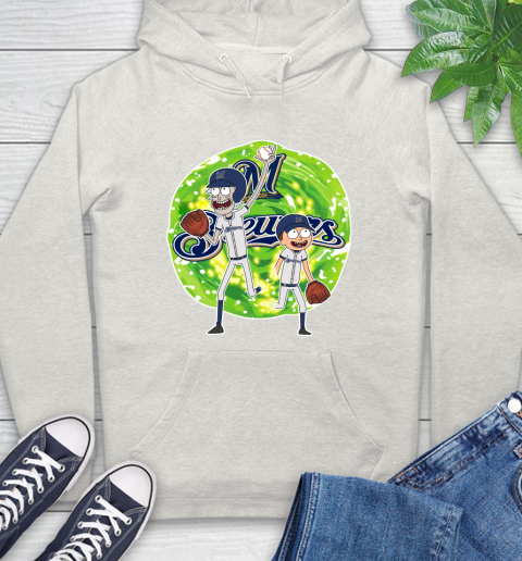 MLB Milwaukee Brewers Rick And Morty Baseball Sports Hoodie 12