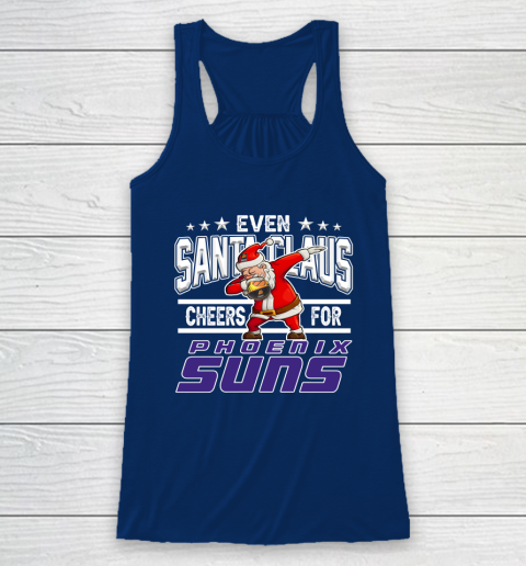 Phoenix Suns Even Santa Claus Cheers For Christmas NBA Racerback Tank 6