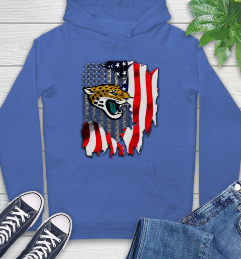 Jacksonville Jaguars NFL Football American Flag Hoodie 9