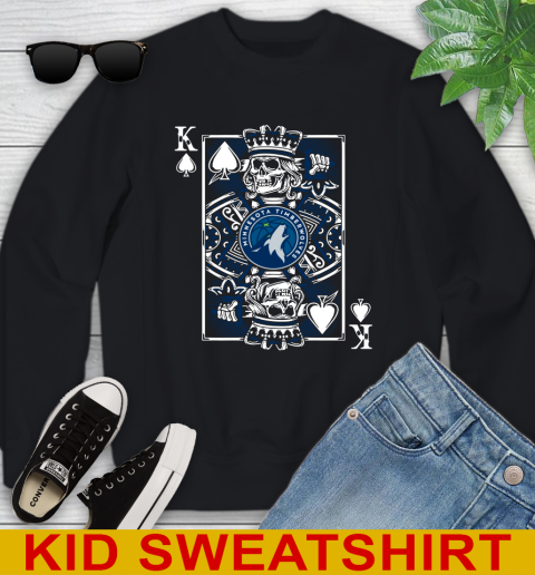 Minnesota Timberwolves NBA Basketball The King Of Spades Death Cards Shirt Youth Sweatshirt
