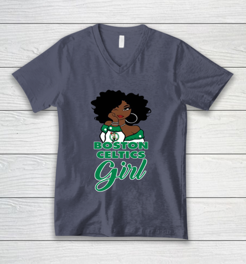 Boston Celtics Girl NBA V-Neck T-Shirt 8