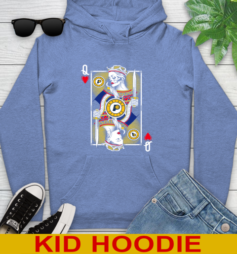 NBA Basketball Indiana Pacers The Queen Of Hearts Card Shirt Youth Hoodie 12