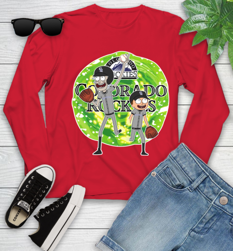 MLB Colorado Rockies Rick And Morty Baseball Sports Youth Long Sleeve 11
