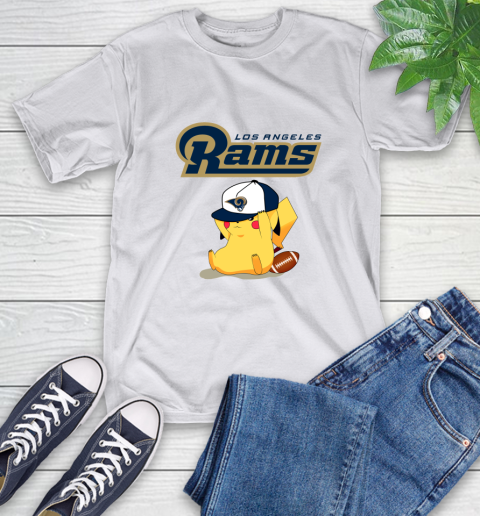 NFL Pikachu Football Sports Los Angeles Rams T-Shirt 12