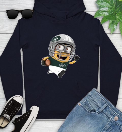 NFL New York Jets Minions Disney Football Sports Youth Hoodie 4