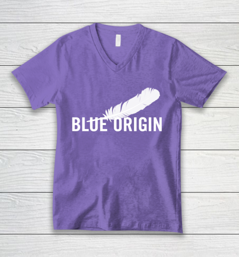 Blue Origin  All White V-Neck T-Shirt 8