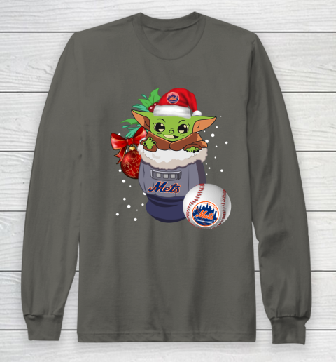 New York Mets Christmas Baby Yoda Star Wars Funny Happy MLB Long Sleeve T-Shirt 9 New York Mets Christmas Baby Yoda Star Wars Funny Happy MLB Long Sleeve T-Shirt - Image 9