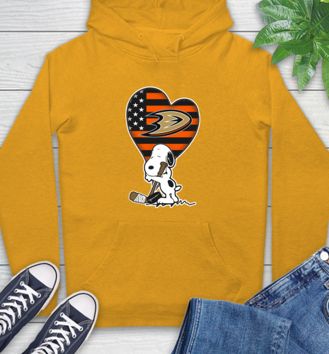 Anaheim Ducks NHL Hockey The Peanuts Movie Adorable Snoopy Hoodie 3