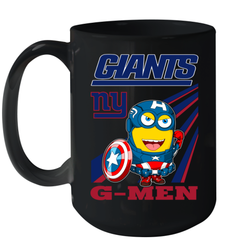 NFL Football New York Giants Captain America Marvel Avengers Minion Shirt Ceramic Mug 15oz