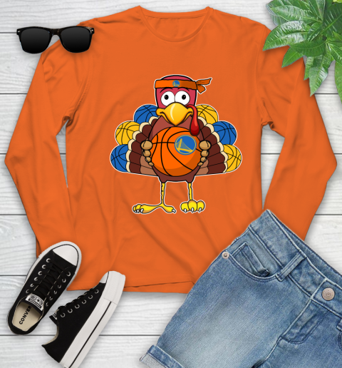 Golden State Warriors Turkey thanksgiving day Youth Long Sleeve 4