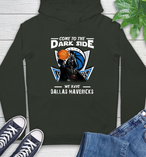 NBA Come To The Dark Side We Have Dallas Mavericks Star Wars Darth Vader Basketball Hoodie 12