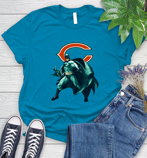 NFL Batman Football Sports Chicago Bears Women's T-Shirt 7
