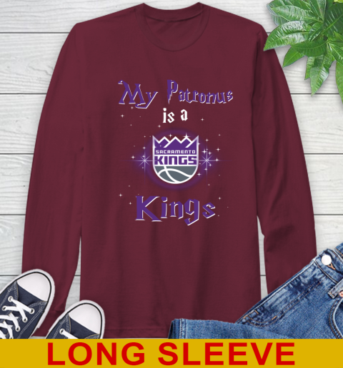 NBA Basketball Harry Potter My Patronus Is A Sacramento Kings Long Sleeve T-Shirt 7