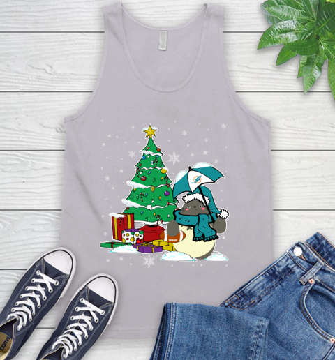 Miami Dolphins NFL Football Cute Tonari No Totoro Christmas Sports Tank Top 3