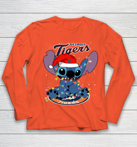 Detroit Tigers MLB noel stitch Baseball Christmas Youth Long Sleeve 2