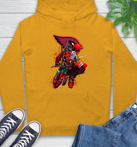 NFL Deadpool Marvel Comics Sports Football Arizona Cardinals Hoodie 3