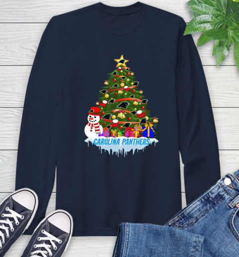 Carolina Panthers Merry Christmas NFL Football Sports Long Sleeve T-Shirt 4