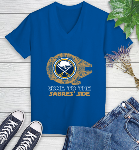 NHL Come To The Buffalo Sabres Wars Hockey Sports Women's V-Neck T-Shirt 10