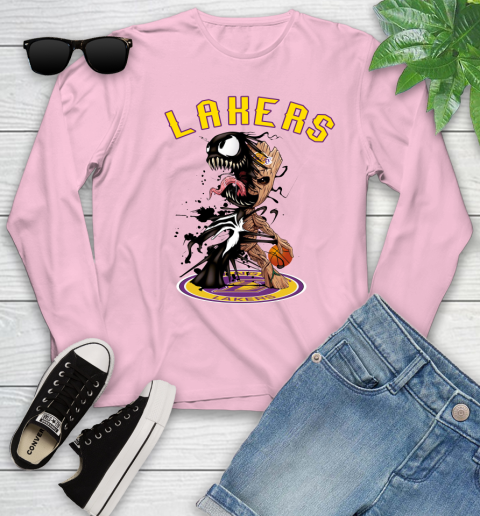 NBA Los Angeles Lakers Basketball Venom Groot Guardians Of The Galaxy Youth Long Sleeve 10