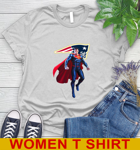 NFL Superman DC Sports Football New England Patriots Women's T-Shirt