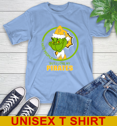 Pittsburgh Pirates MLB Christmas Grinch I Hate People But I Love My Favorite Baseball Team T-Shirt 11