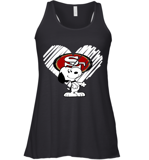 A Happy Christmas With San Francisco 49ers Snoopy Racerback Tank